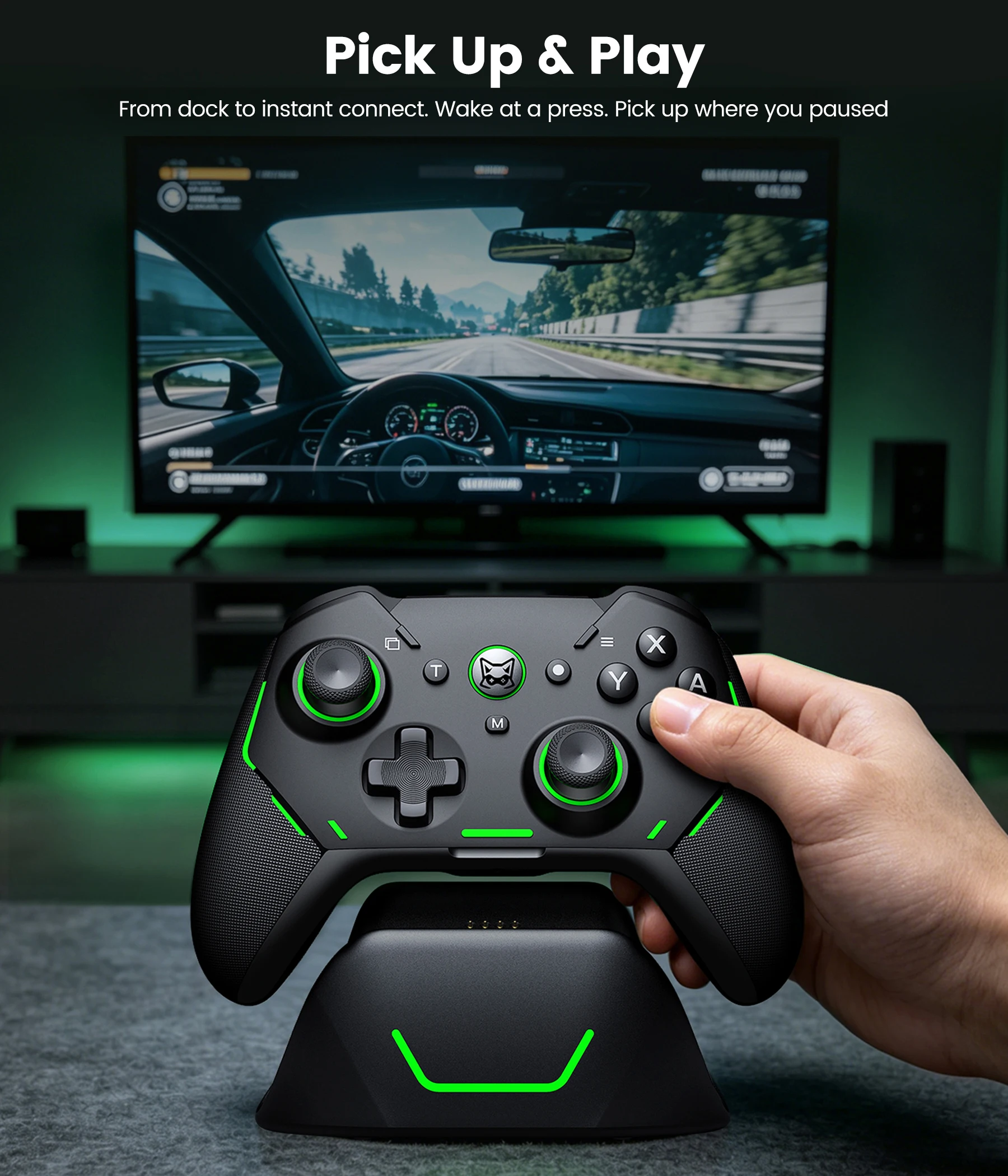 BEBONCOOL  Controller for Switch2/PC with Hall Joystick, Hall Linear Trigger1000mAh Battery,1000Hz Polling Rate