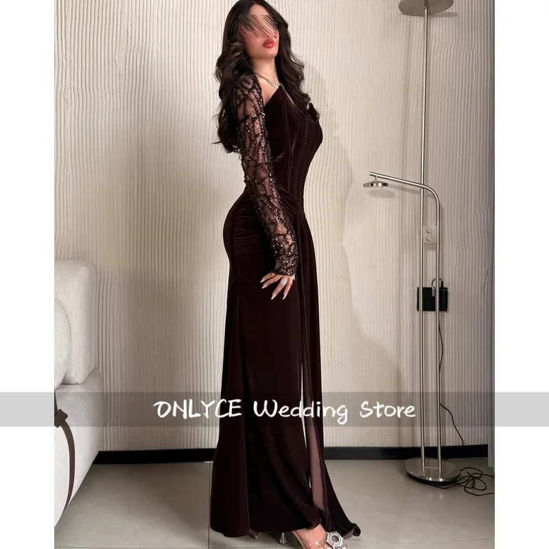 Suknie wieczorowe luksusowe Dubaj vintage koronka syrena błyszczące formalne okazje długie do podłogi suknie balowe szyte na miarę zestawy sukienek