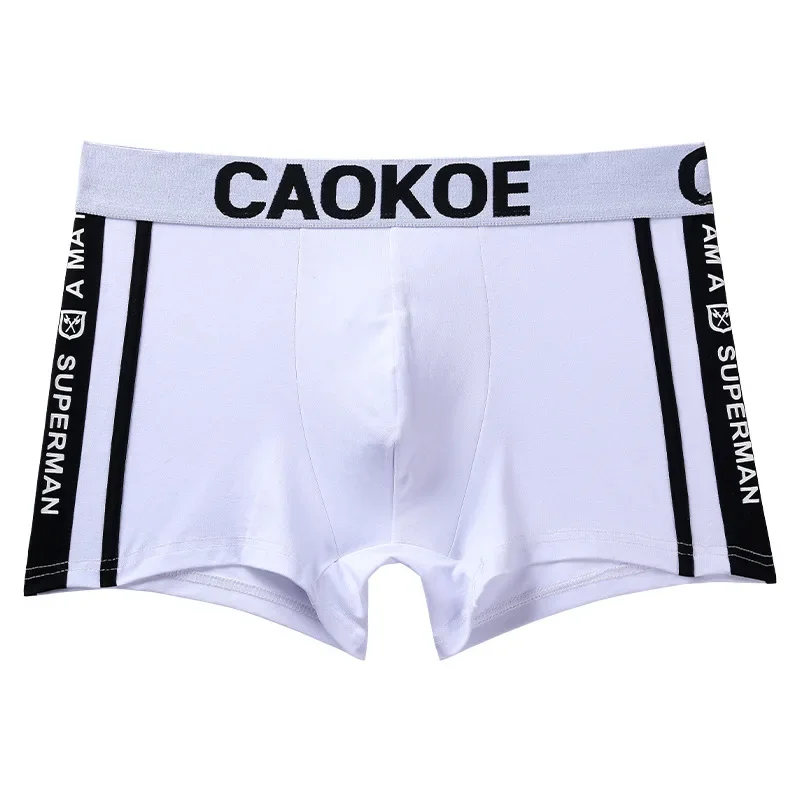 2024 Fashion Men Underwear Boxer Elasticity Solid Shorts Brand Shorts Panties Underpants Men Cotton Breathable Shorts Men