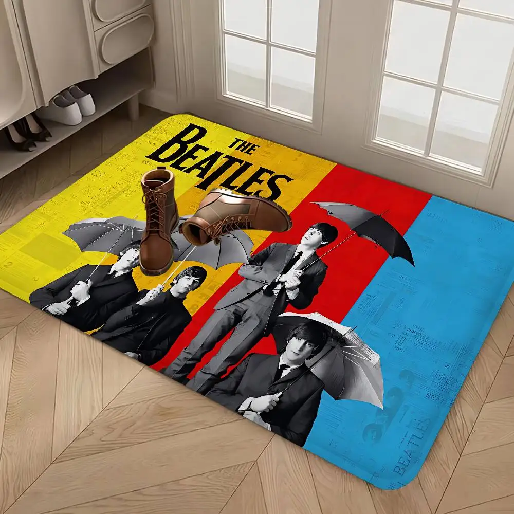 T-The-B-Beatles Rock Band Door Mat Washable Non-Slip Living Room Sofa Chairs Area Mat Kitchen Toilet Rug