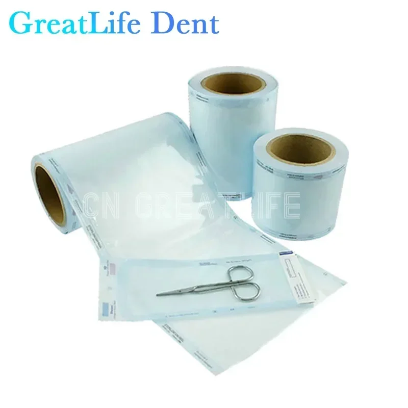 Bolsa de esterilización Dental de grado médico para máquina de sellado, producto Oral, Material Dental para dentista, 55mm, 75mm, 100mm, 150mm