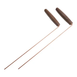 2PCS Pure Copper Metal Detector Rod Flexible Water Witching Portable Dragon Seeking Detachable Tools Dowsing Rod