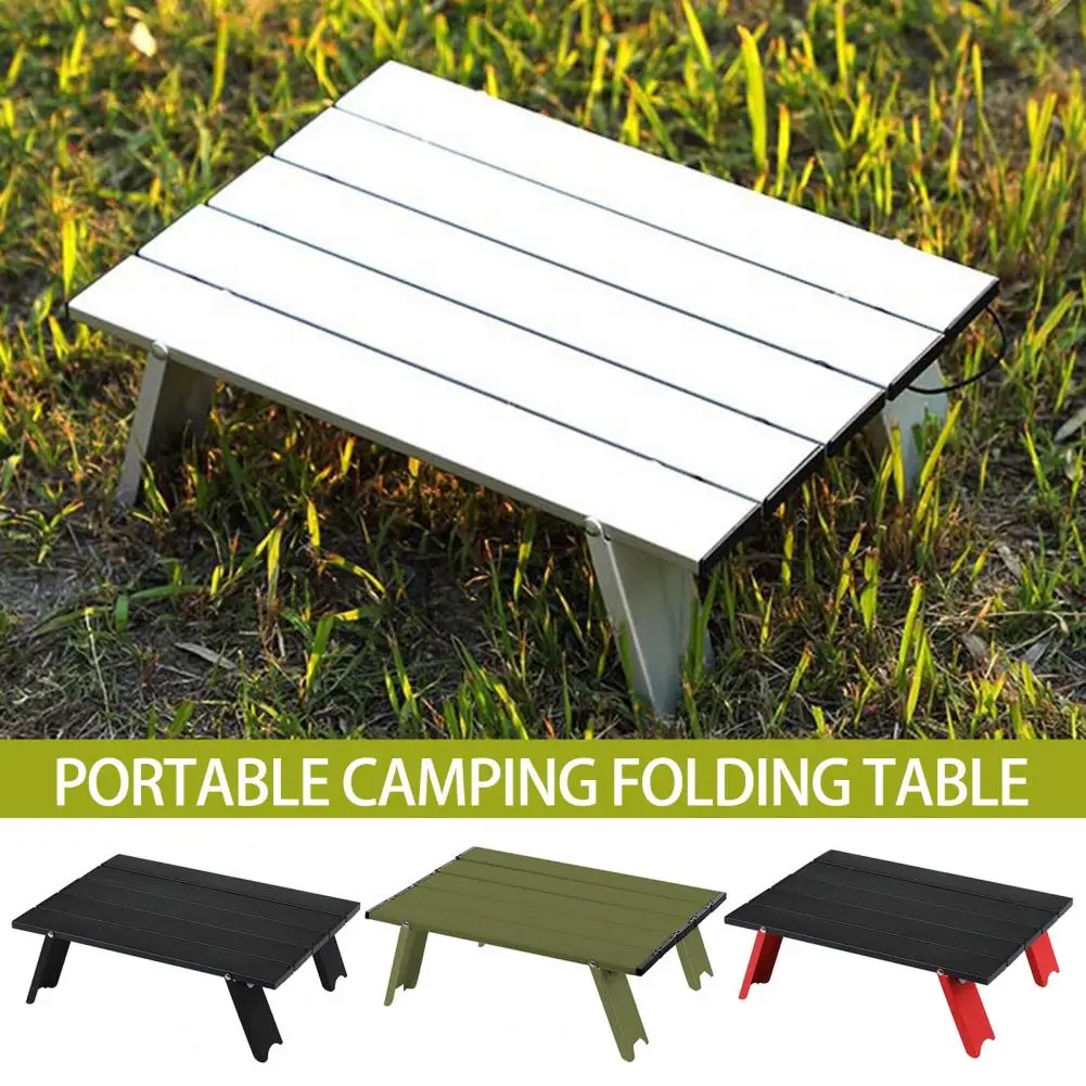 Aluminum Folding Camping Table Mini Size Strong Load-bearing High Stability Solid Construction Portable Outdoor Picnic BBQ