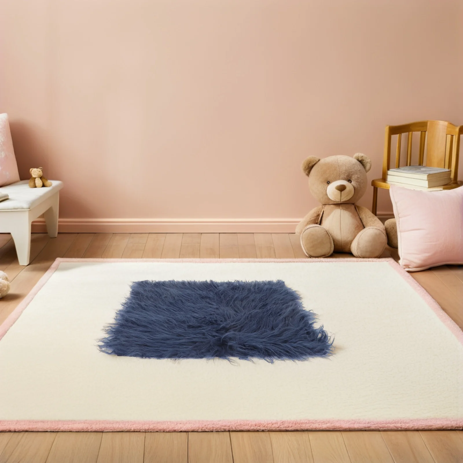 بطانية أطفال حديثي الولادة، حصيرة متينة ناعمة للرضع، دعامة صور باللون الأزرق الداكن لحديثي الولادة، بطانية تصوير للرضع #3