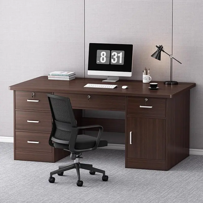European Minimalist Office Desk Aesthetic Nordic Modern Decoration Office Desk Design Display Mesas Escritorio Trendy Furniture
