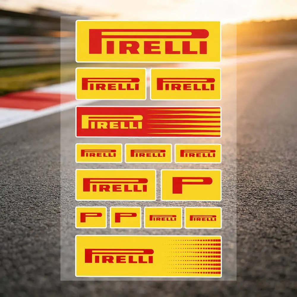 PIRELLI Waterproof Reflective Scratch Cover Sticker Universal Decor Decal For Car Motorcycle Helmet Refrigerator