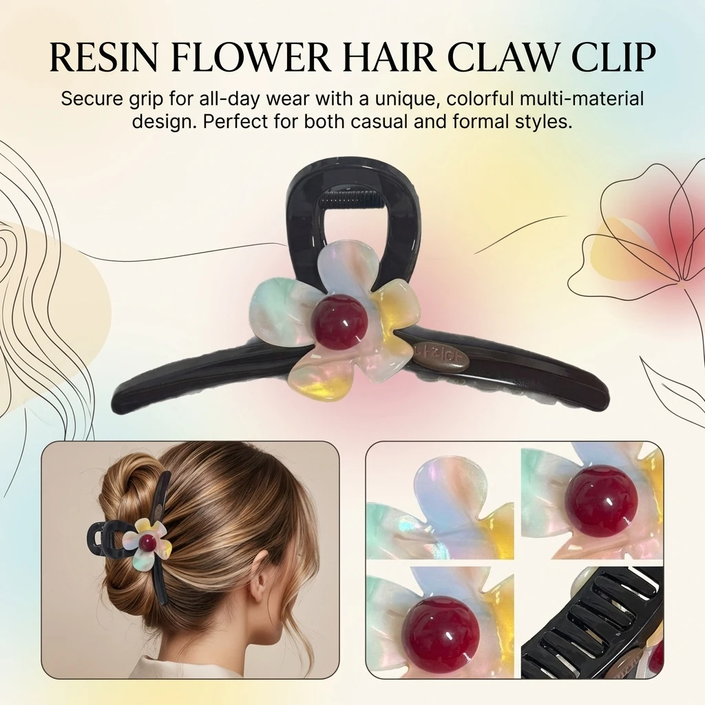 Herbst/Winter Wollmischung Farbblock Doppel-Schleife Haarspange Große Haarklammer für den Hinterkopf Neues Stylisches Haaraccessoire – Detail 7