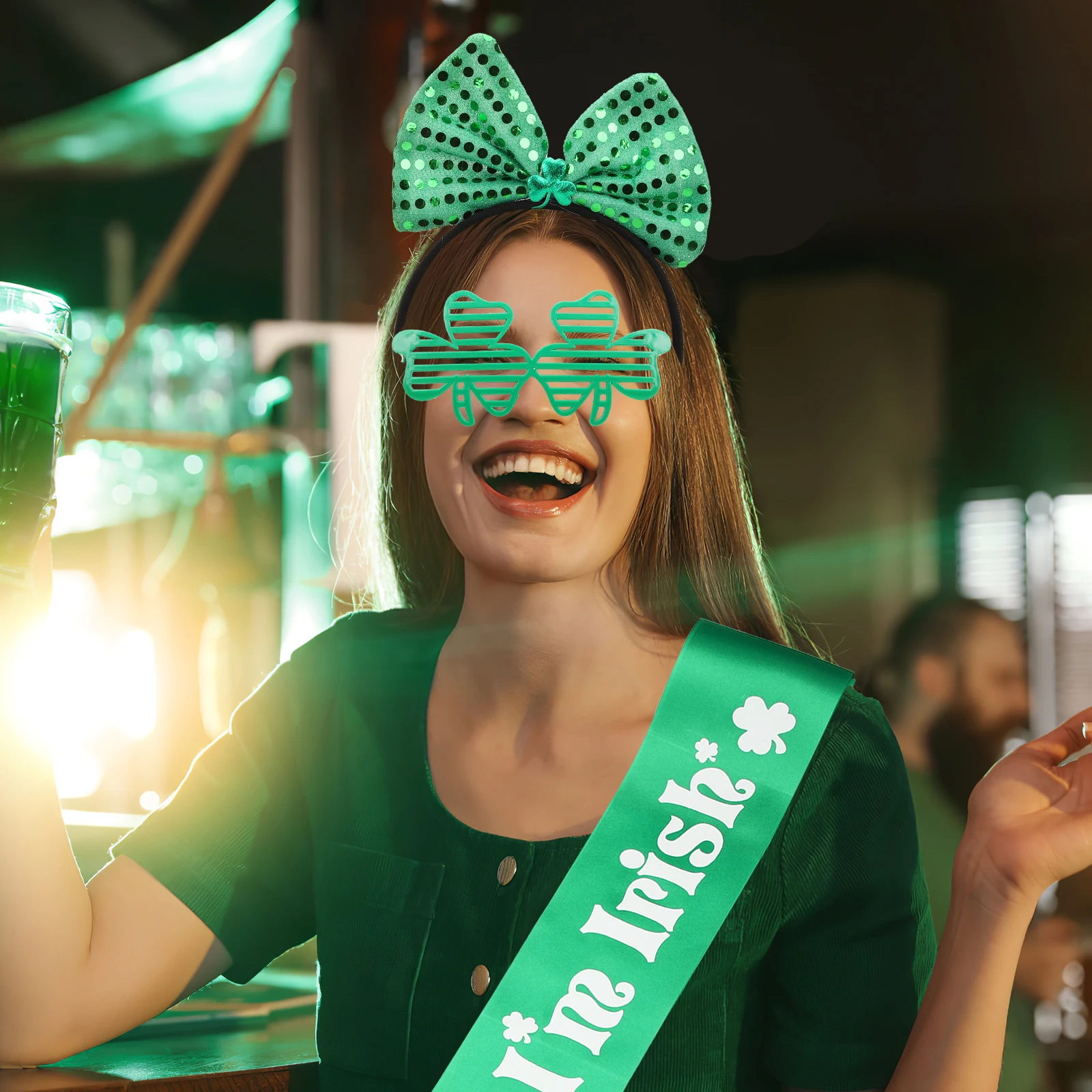 

St Patricks Day Costume Irish Clothing Sets Party Favors Sock Saint Decorations Paddys Accessories