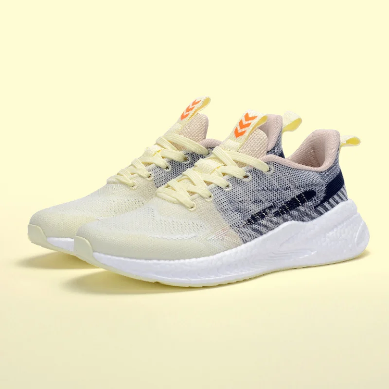 

Sports and leisure shoes, men's shoes, marathon oversized air cushioned shoes, fly woven all season rubber, wear-resistant, anti