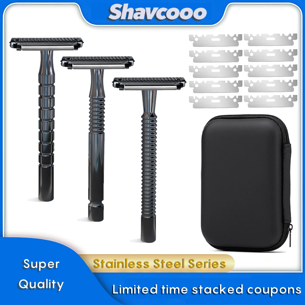Shavcooo Glide Pro 4D High Quality Portable Safety Razor Mans Shaving Shaver Kit Care for Travel Business Trip Allowed on Board