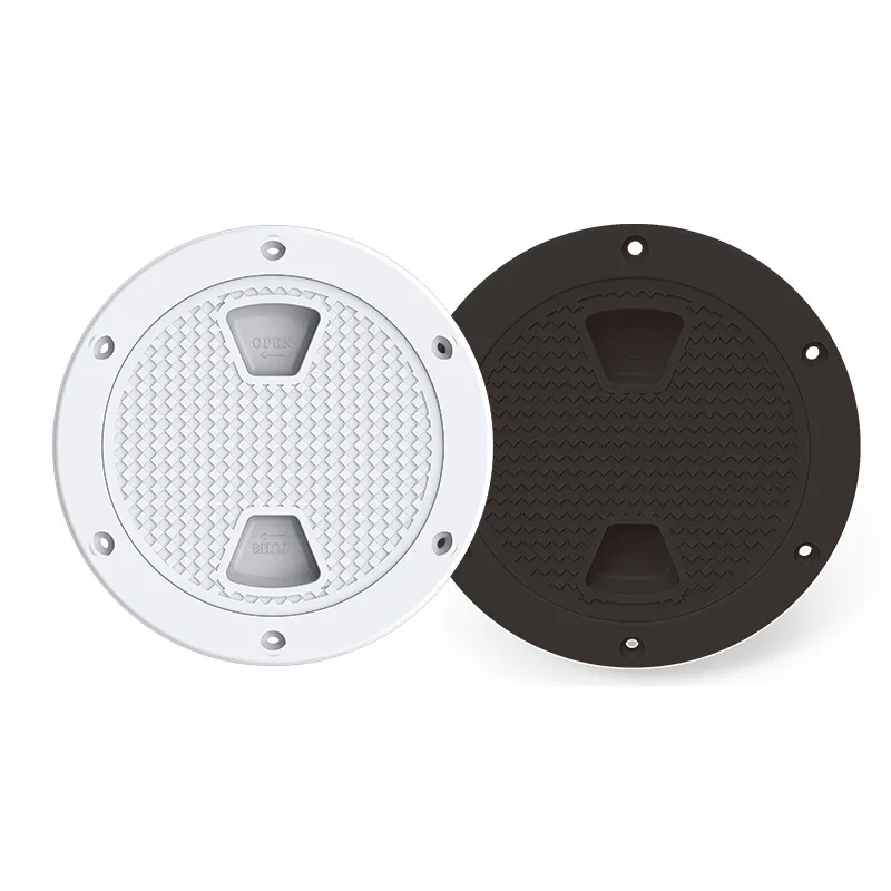 Marine Boat White Round Deck Hatch For Boats 4'' Kayak Deck Plate With Non Slip Rubber Deck Hatch Cover