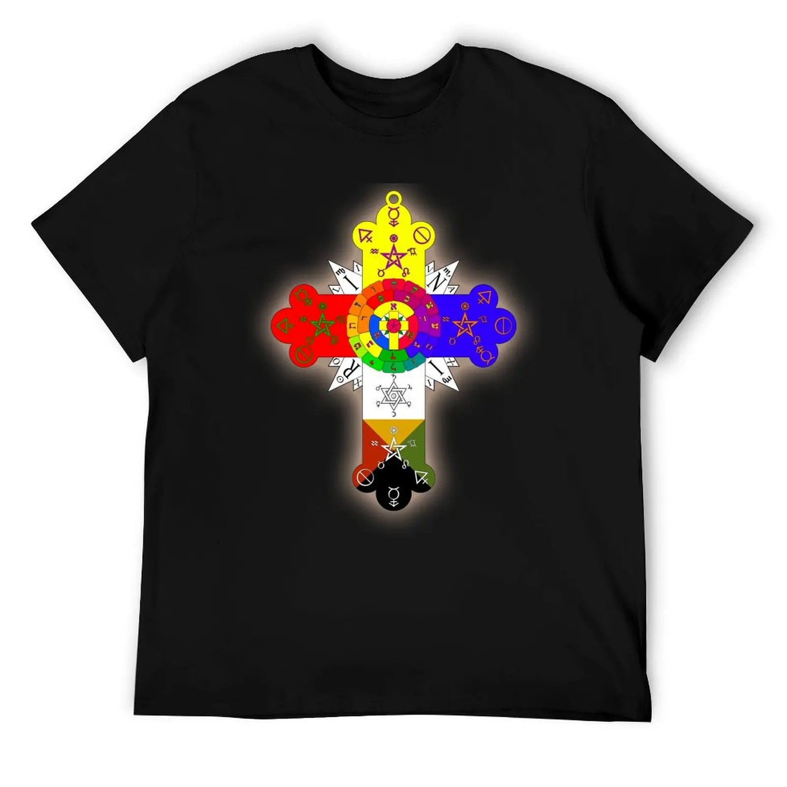 

Rosicrucian Rosy Cross Lamen T-Shirt men t shirt cotton 100% t shirt man plain t shirts for man graphic vintage T-Shirt