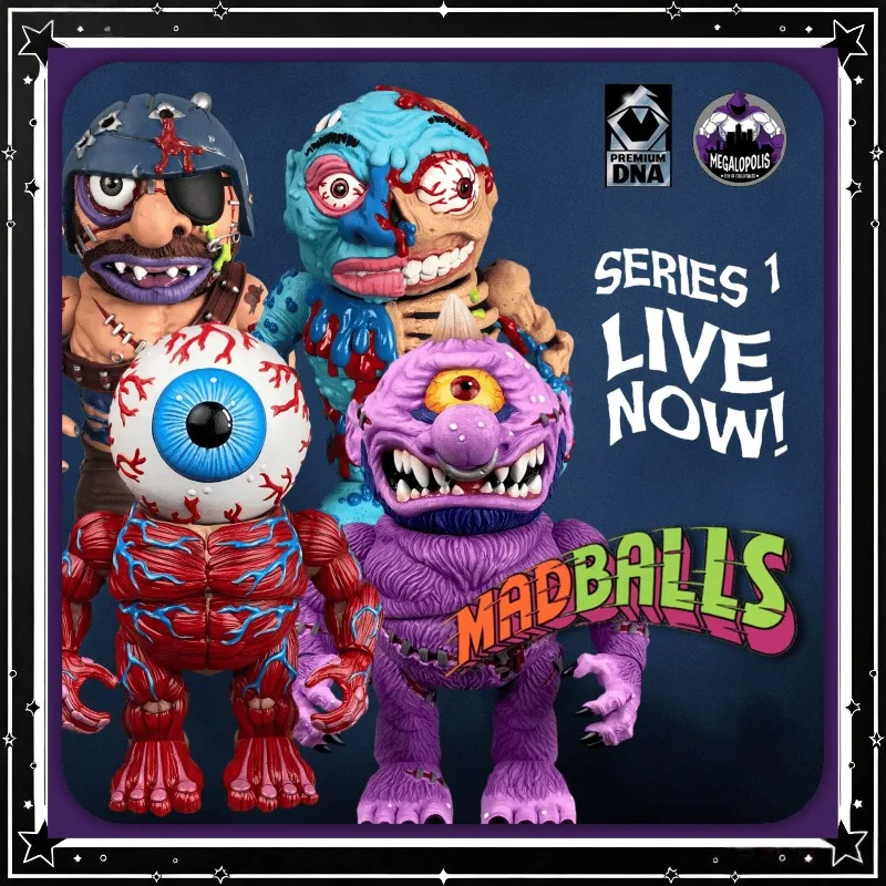 【In stock】 DNA Madballs Series 1 Action Figure 6 Inch, Horn Head/Oculus Orbus/Slobulus/Bruise Brother Modular Monster Toy