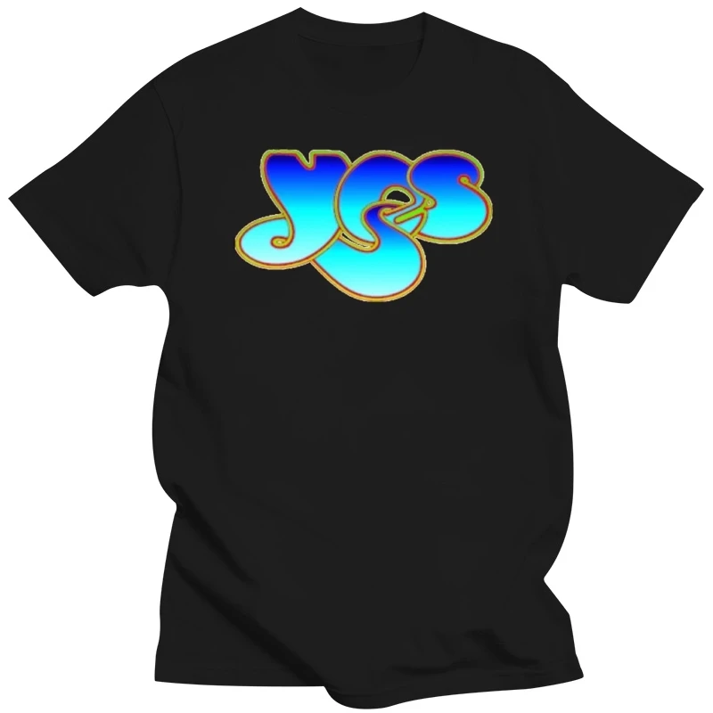 Men T shirt YL Yes Rock Band logo O-Neck Cotton Short Sleeve funny t-shirt novelty tshirt women