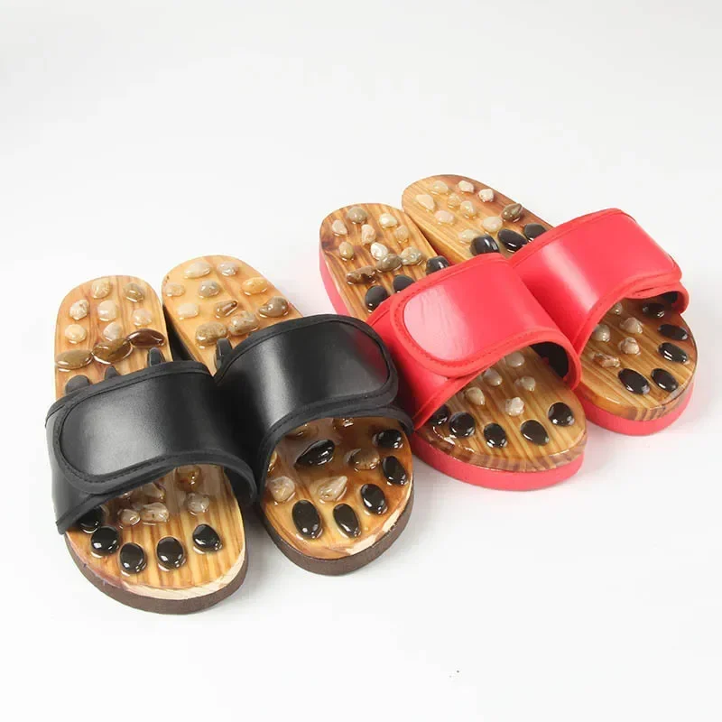 Relaxally Acupressure Slippers Foot Massage with Natural Stone Therapeutic Reflexology Sandals Foot Acupoint Massager