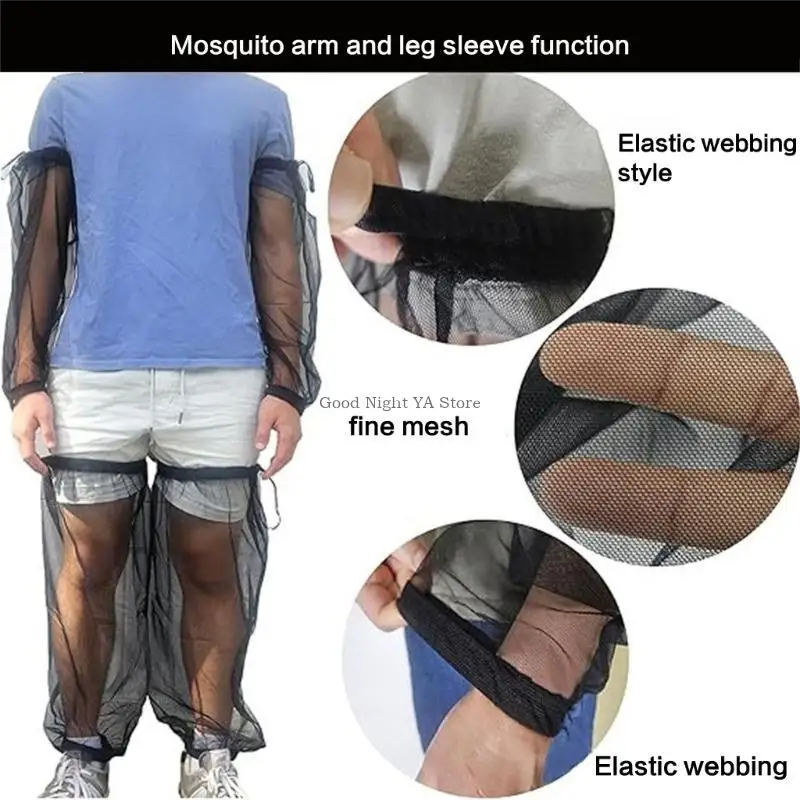 2pcs مريحة مضادة للحغال شبكات حماة الساق معدات التخييم غطاء القدم المحمولة أمر أساسي
