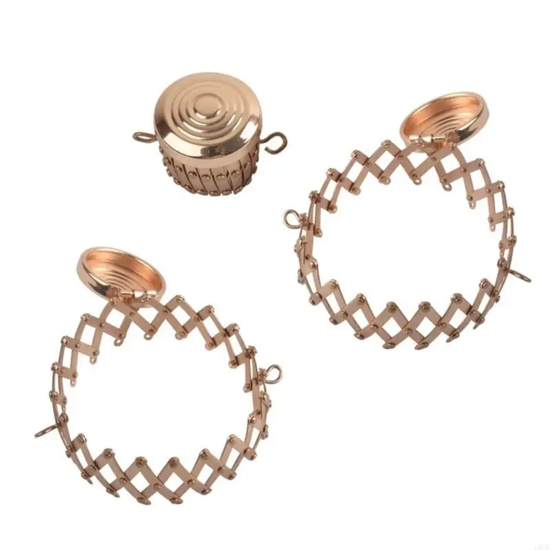 Expandable Gate Purse Bag Clasp Accessories Shrinkable Handbag Gate Purse Coin Wallet Hardware Pen Bag with Looped 