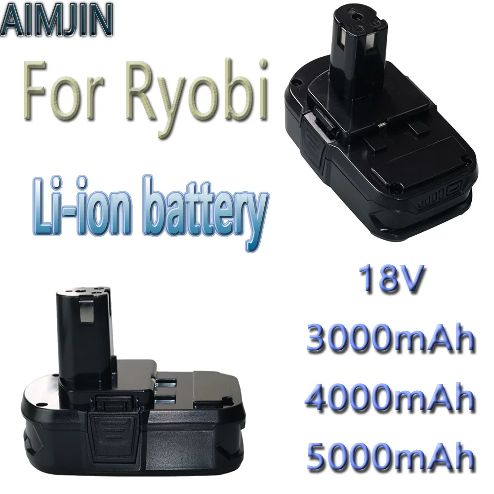 

18V 3000/4000/5000mAh Li-ion Batterie For RYOBI Replacement battery for Cordless Drill P108 P104 P105 P102 P103