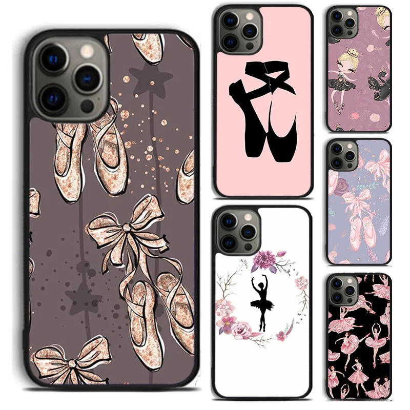 Ballerina Ballet Shoes Dance Girl phone Case For iPhone 16 15 14 Plus XR XS apple 16 11 12 13 mini Pro Max coque