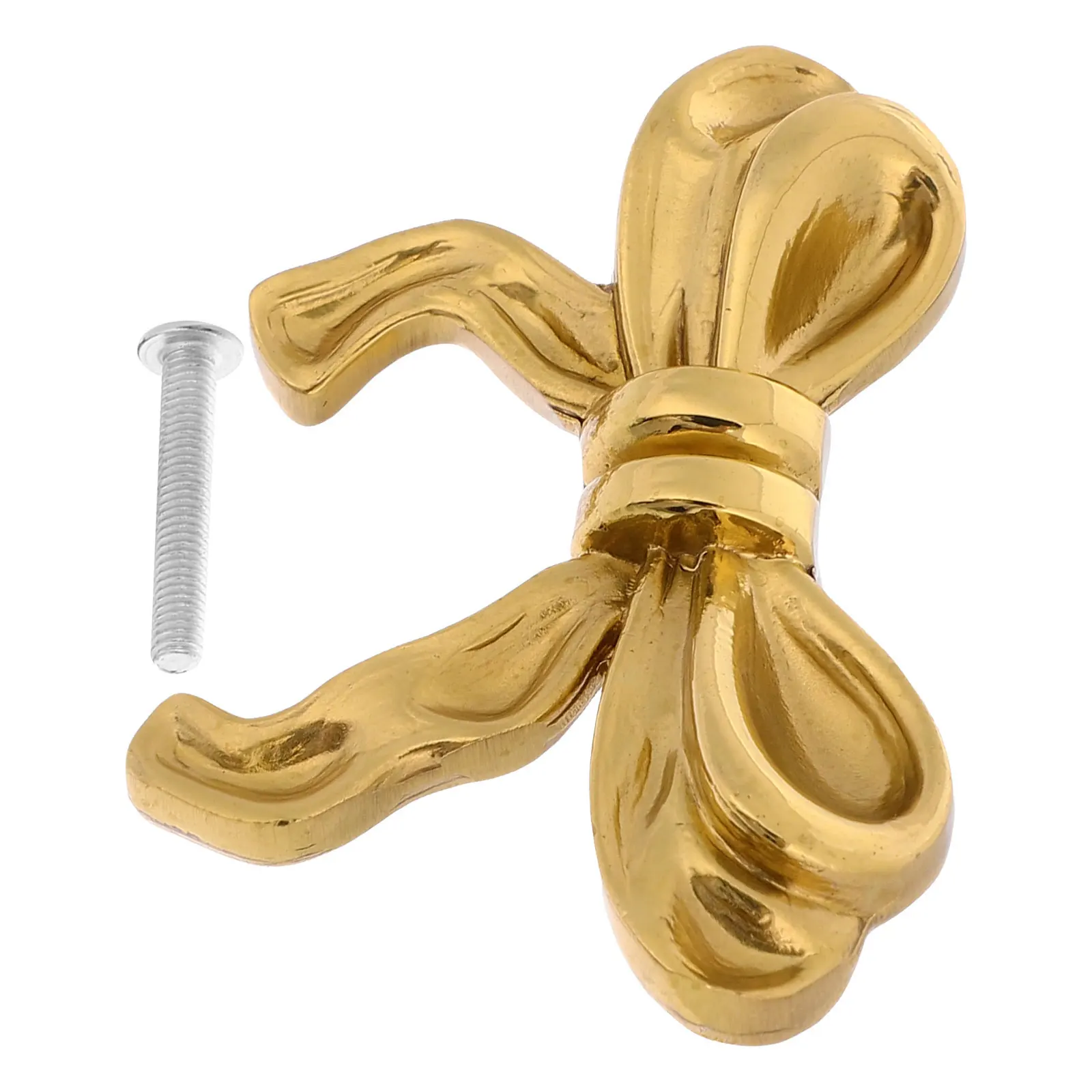 

Brass Handle Dresser Pulls Knobs for Kitchen Cabinets Cupboard Drawer Shelf Decorative Gold bow cupboard metal dresser cabinet