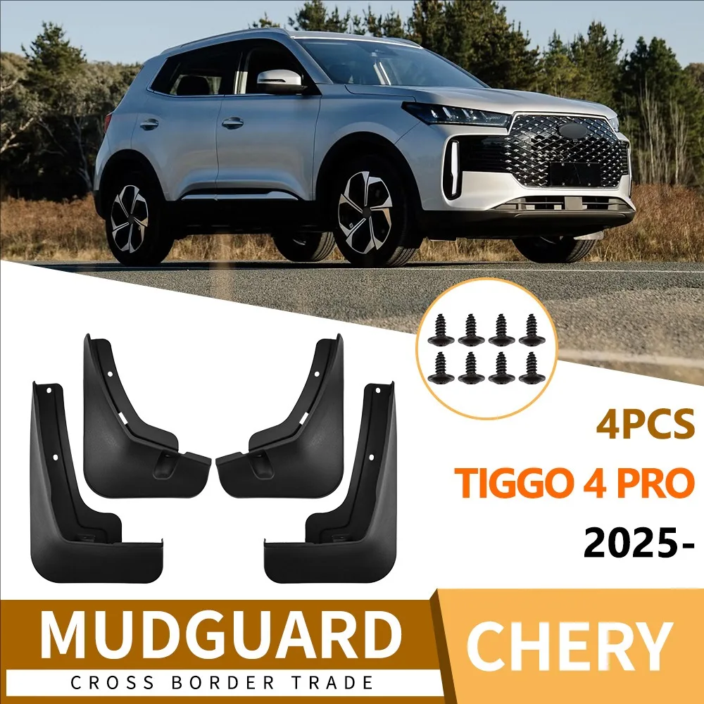 

Mudflaps Mudguards Fit for Chery Tiggo 4 Pro 2025 Mudguards Tire Fenders Mud Flaps Wheel Guards Accessories 4x Tyre
