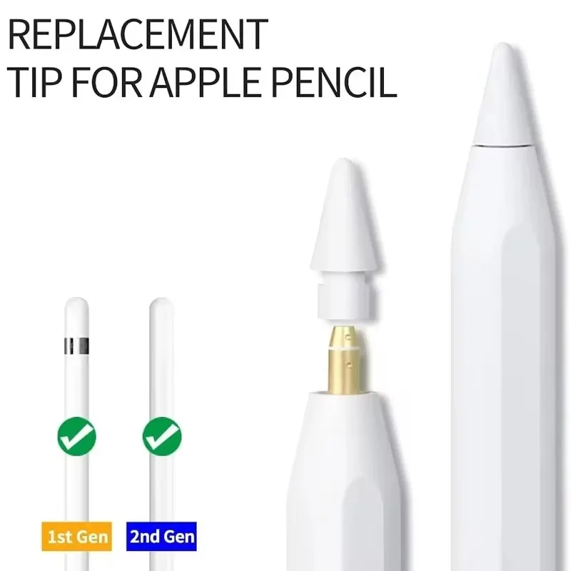 Насадки для карандашей Apple Pencil 1/2, сменные наконечники iPencil, высокочувствительные наконечники стилуса для Apple Pencil iPad Pro, запасное наконечник
