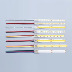 COB Mini Led Light Strip Wire Connectors 2 3 4 Pin Connection Solderless FCOB RGB CCT 5 8 10mm LED Strip Connector With Wire