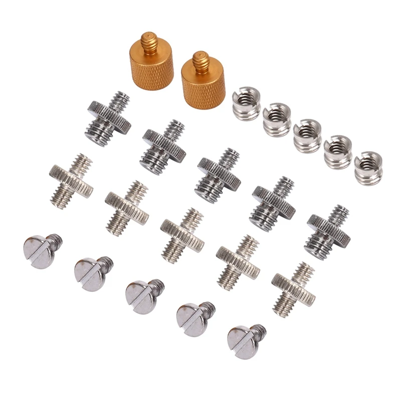 1/4 Inch To 3/8 Inch Male Female Converter Threaded Adapter Screws Accessory Photo Studio Kit Camera Screw For Light