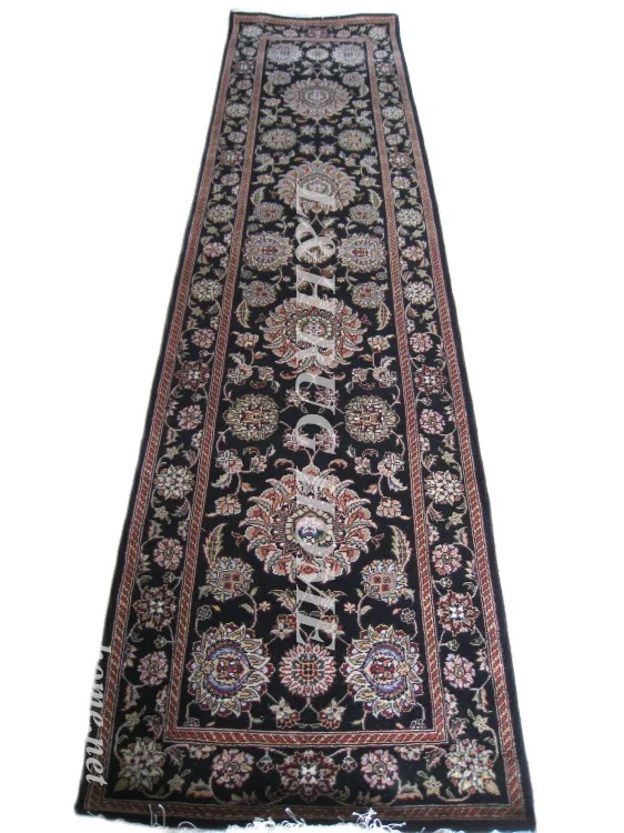 

Free shipping 2.5'x12' 160 Line persian woolen carpet , hand knotted woolen persian runner Oriental Persian Rug