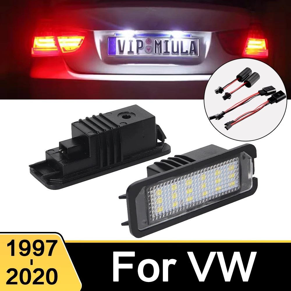 LED Car License Plate Light Bulbs Accessories For VW Golf 4 5 6 7 MK4 MK5 MK6 MK7 POLO 6N2 9N 6R Beetle 9C Lupo 3L Scirocco MK3