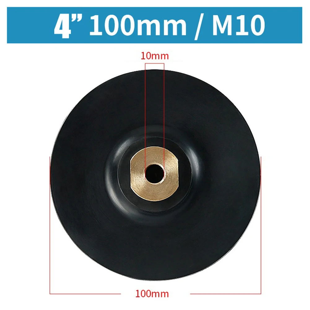 3Inch/4 Inch Rubber Backing Pad Polishing Grinding Disc Holder For Angle Grinder M 14 M10 Abrasiv Grinding Disc Backing Pade