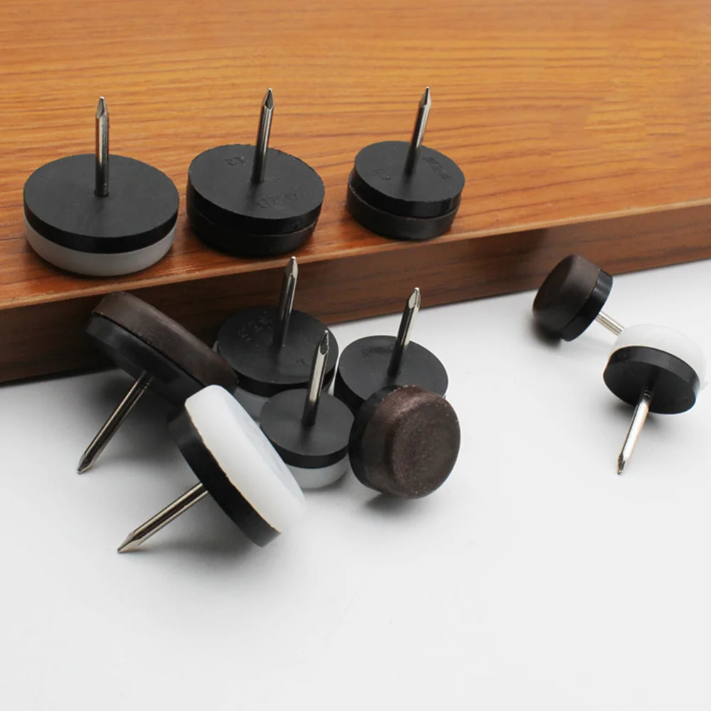 50pcs 28Mm Chair Leg Pads Non Skid Nail Mat For Furniture Table Wood Floor Protector Home Kitchen Office Use White