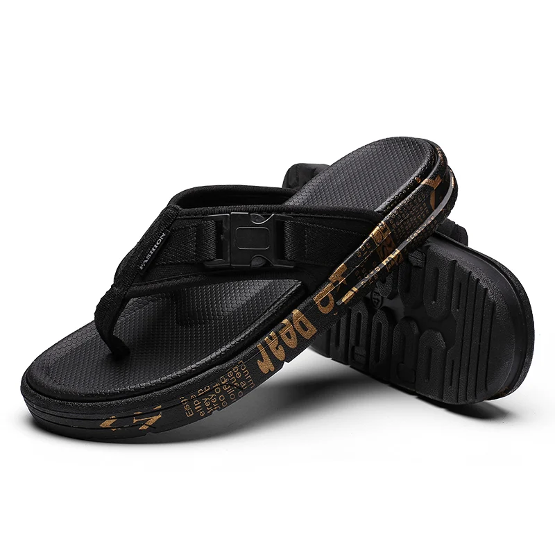 2024 neue Mode Strand Sommer Hausschuhe Männer Flip Flops Mann Charaktere weiche bequeme Schuhe Outdoor Wasser atmungsaktive Hausschuhe