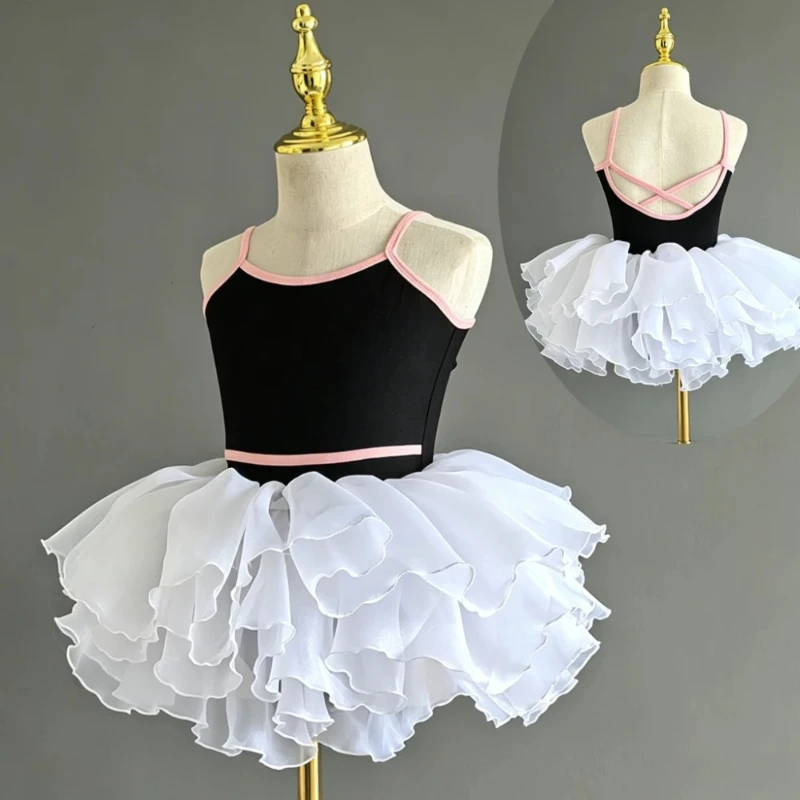 THEEPER Kids' Ballet Clothes Ballet Leotard Soft Stretchy Strapless Bodusuit Optional Tulle Skirt Ballet Dance Costume for Girls view 4