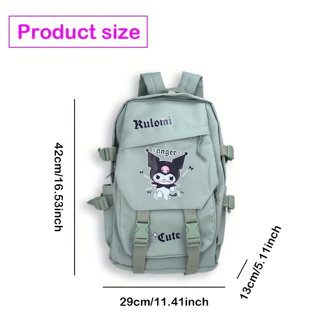 Mochila Sanrio de dibujos animados para mujer, morral de gran capacidad para estudiantes, periféricos de anime, 1 piezas