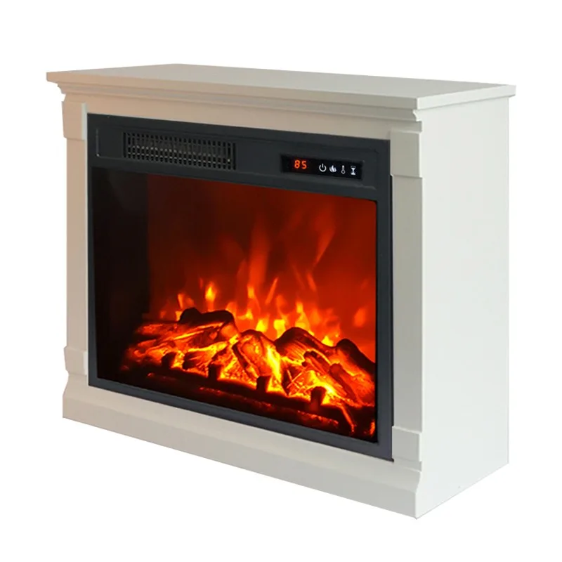 LONGHUA FLAME Small Insert Electric Fireplace (With Mantel) White Black Heater Portable