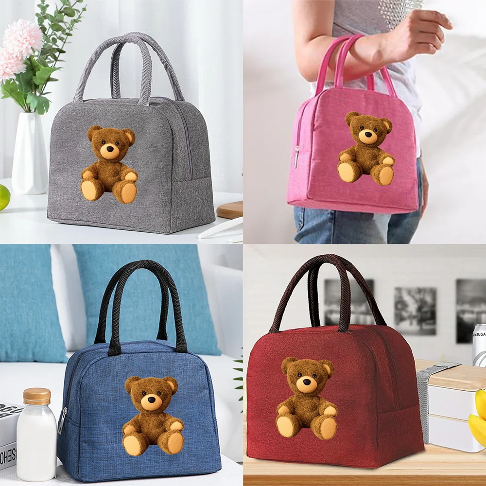 

Insulated Lunch Bag Picnic Portable Thermal Food Picnic Pattern Canvas Handbags Box for Women Kids Lunch Bags for Work