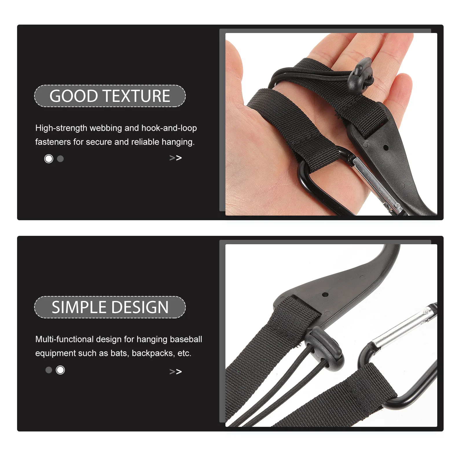 

Baseball Glove Buckle Clip Softball Gear Hanger Bat Bag Hook Holder Black Hangers for Wall