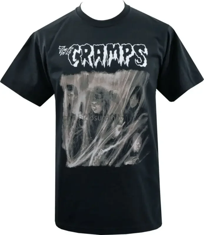 Mens Black T-Shirt The Cramps Human Fly Album Psychobilly Garage Gravest Hits