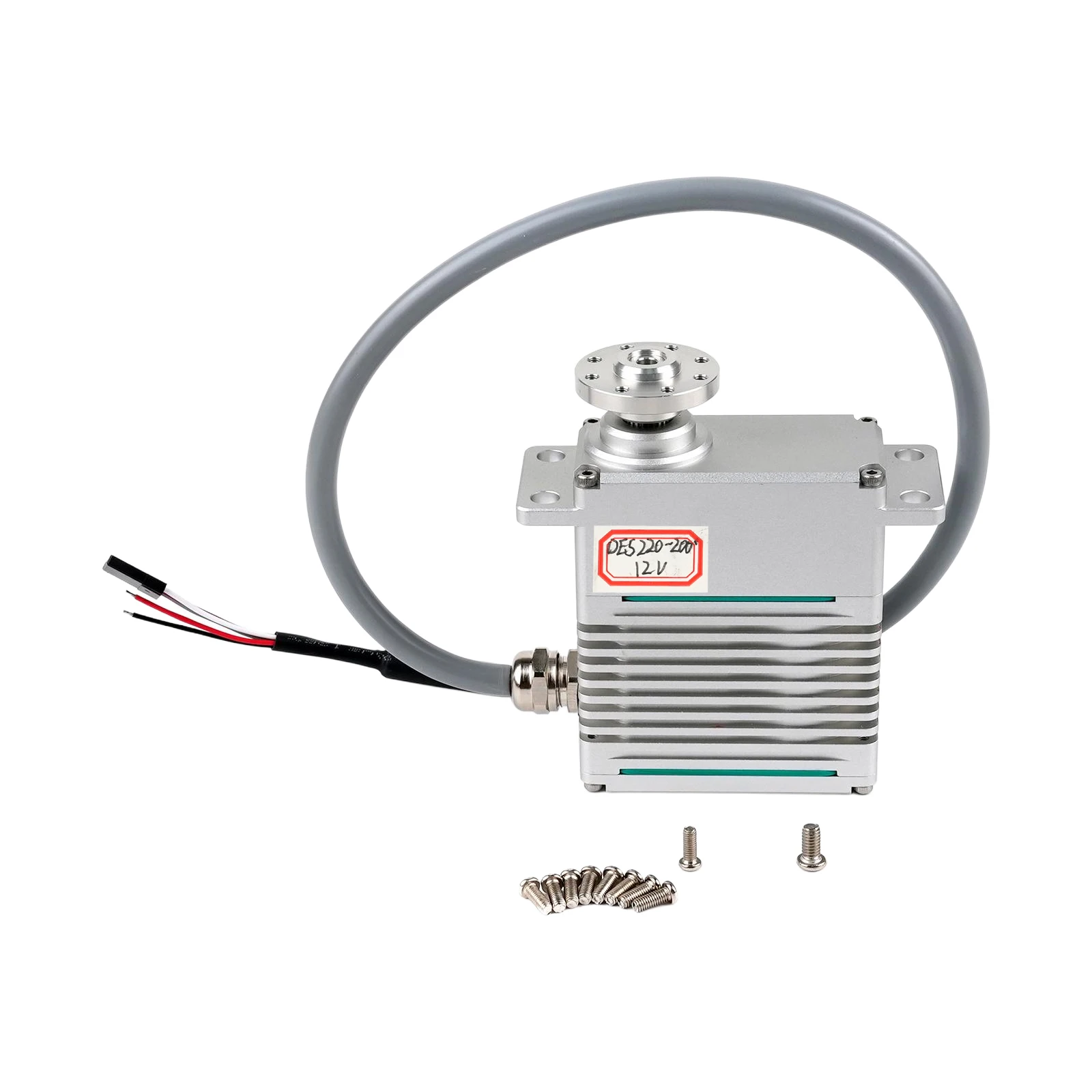 220Kg 12V/24V All-Metal Digital Servo Des220 200° Adjustable Any Angle Coreless Servo For Rc Robot Car