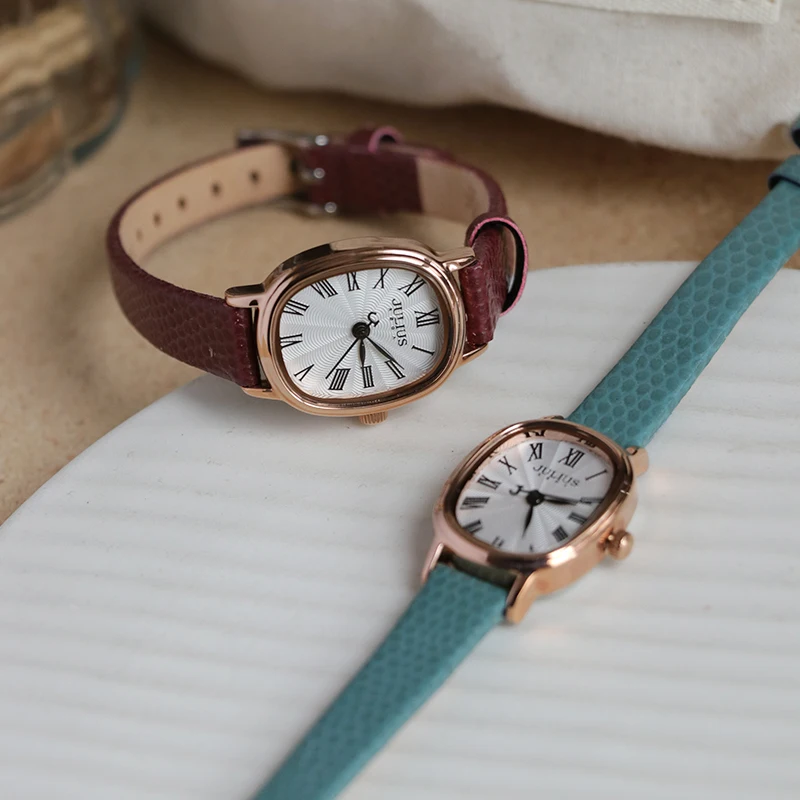 

New Women'S Watch, Luxury Design With Leather Strap, Korean Style, Simple And Elegant, Vintage-Inspired Women'S Wristwatch.
