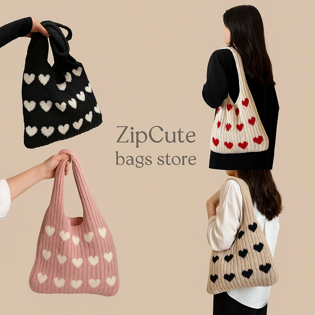 

Dopamine knitted large capacity simple and versatile knitted wool new love literary tote handbag large capacity bag shopping bag