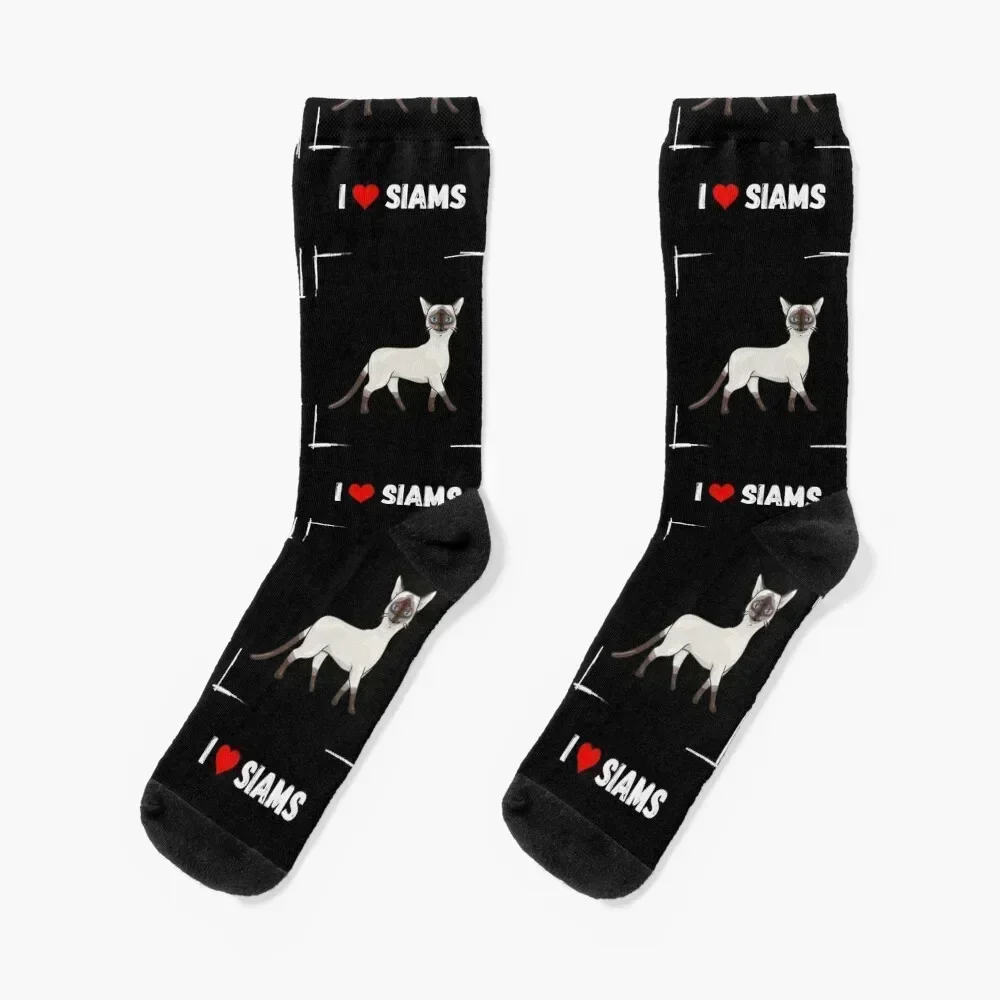 

I love Siams Socks funny gift Toe sports men cotton high quality gym Socks Girl Men's