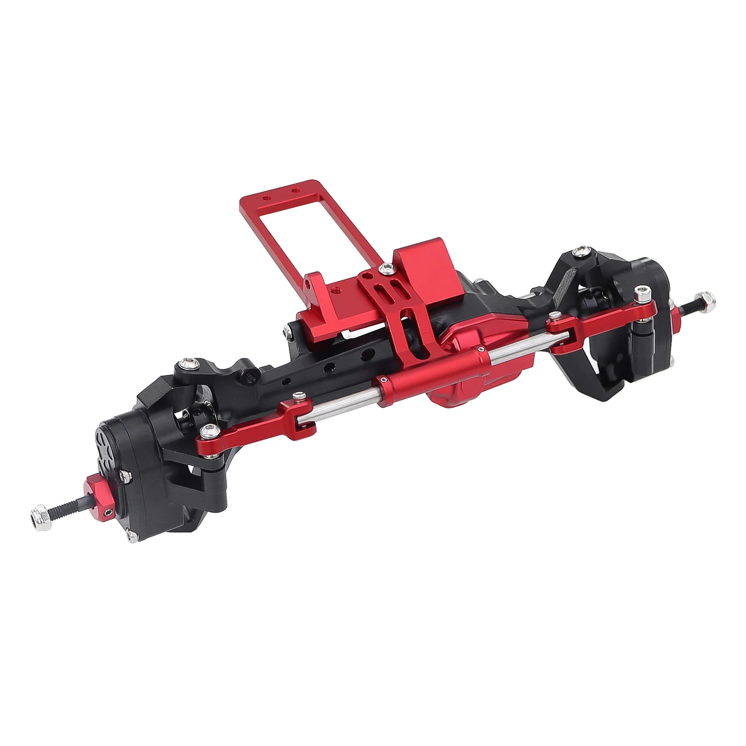 CNC BAT Servo Mount With Simulation Hydraulic Steering Kit for 1/10 RC Crawler SCX10 III AR45F Portal Axle LCG Chassis