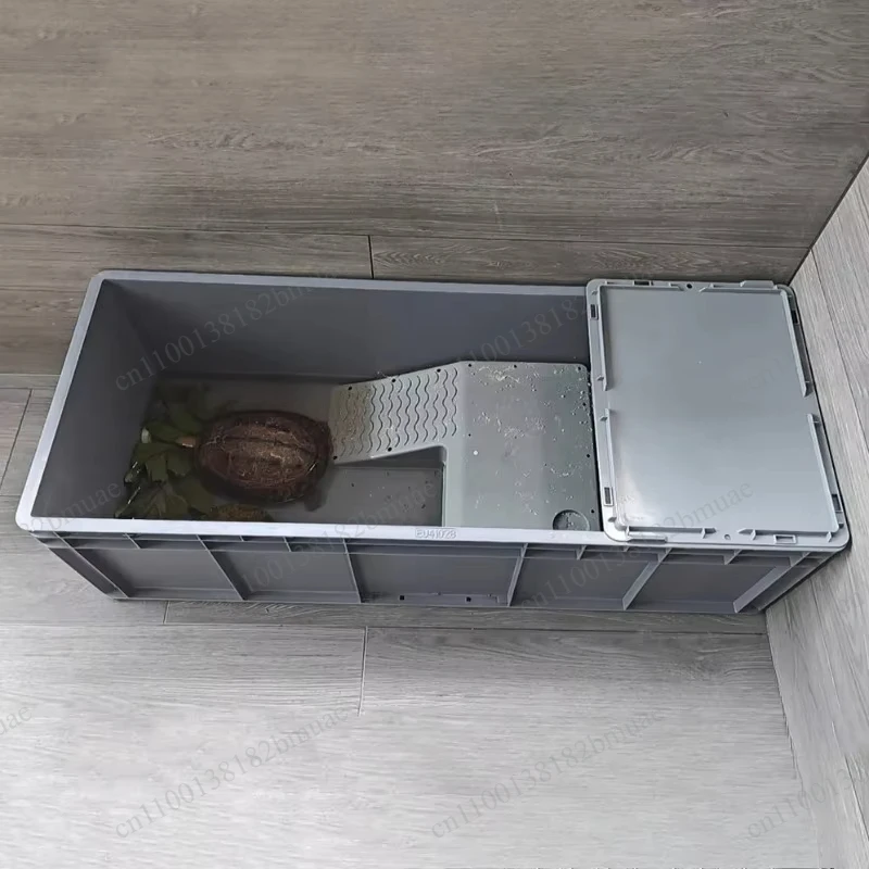 with Basking Platform Thicken Side Row Turtle Boxes Turtles House Habitat  Large Plastic Turtles Terrarium