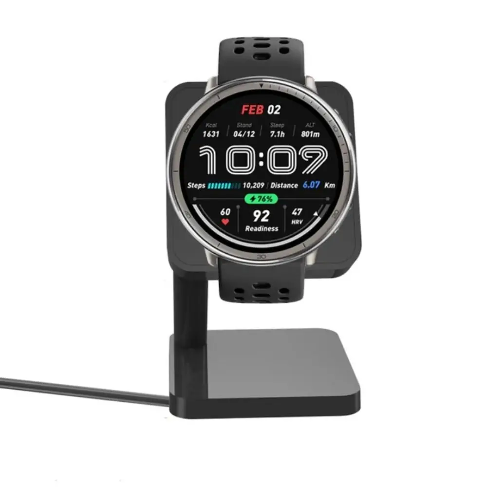 البلاستيك سطح المكتب حامل شاحن صغير أسود USB كابل شحن حوض محول الشحن حامل لساعة Amazfit Active 2 A2437 الذكية