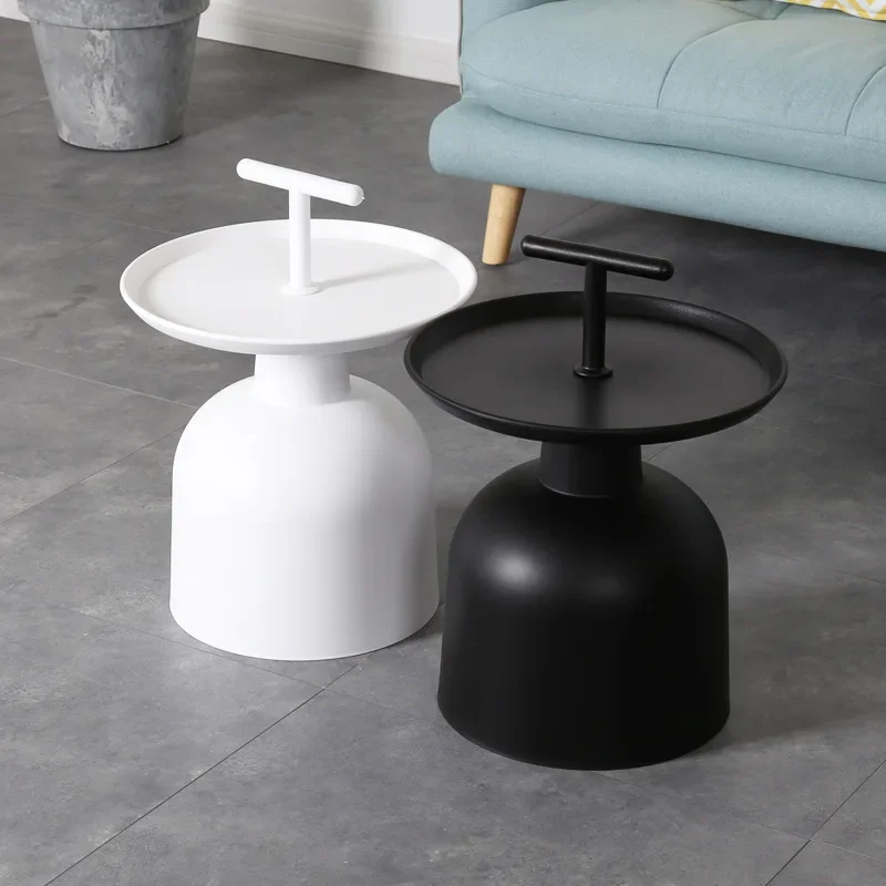 Nordic Portable Coffee Table Living Room Modern Simple Small Apartment Side Table Mini Creative Multi-functional American Round