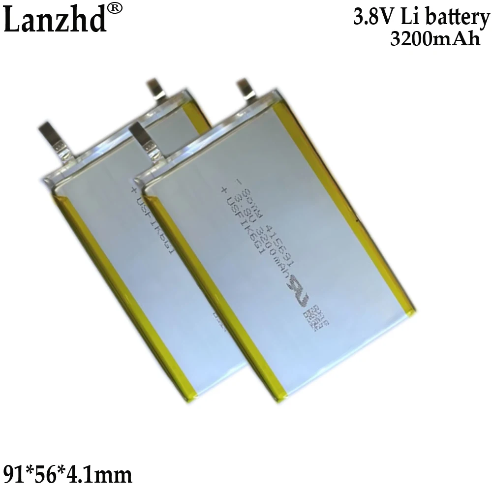 NEW 3.85V polymer lithium battery 3200mAh high voltage 4.35V For built-in battery fast charge back armour power supply 415691