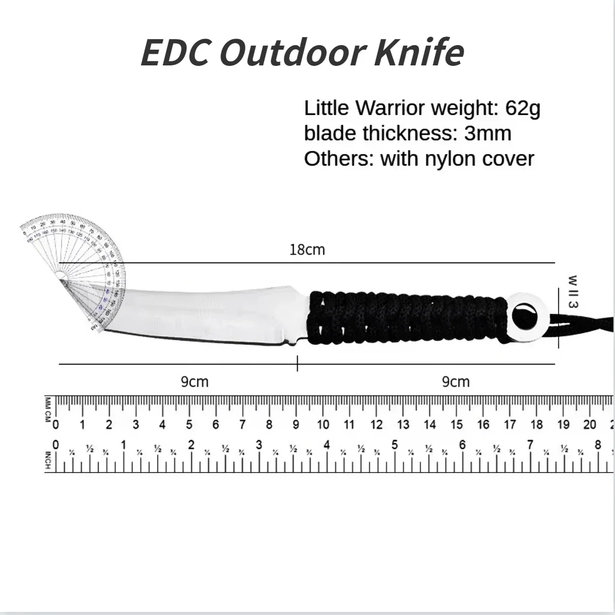 2024New Portable small straight knife, outdoor camping self-defense knife, high hardness diving leg warmer with protective cover