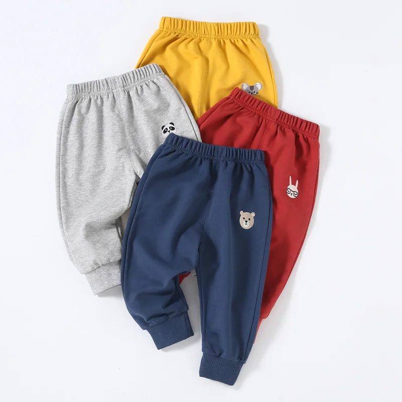 

Детские тонкие хлопковые спортивные штаны, повседневные длинные брюки для малышей, уличные брюки для детей на весну-лето